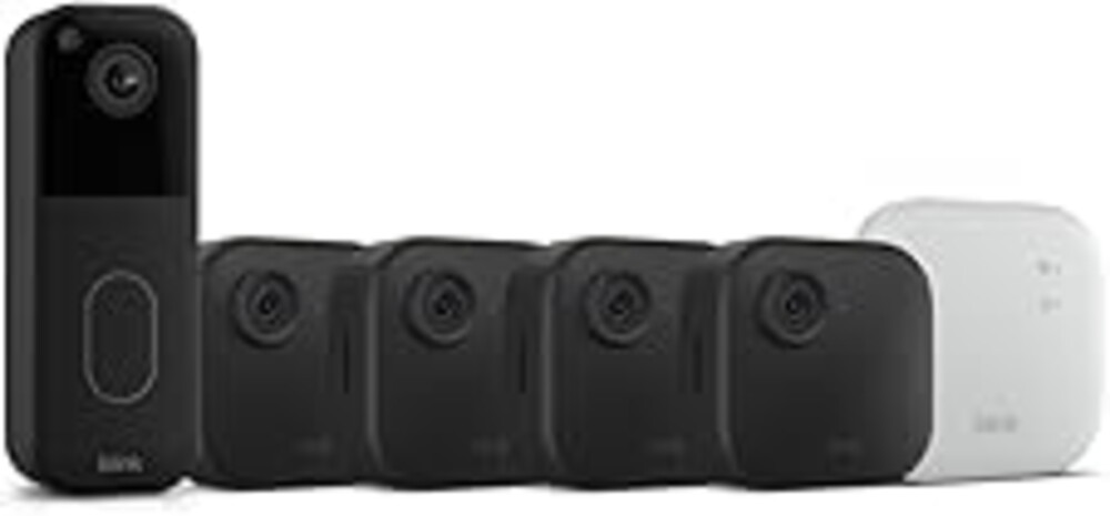 All-new Blink Video Doorbell + Outdoor 4 XR – Wireless smart security cameras, two-year battery life, go up to 400 feet from your home with extended range. Sync Module XR included.