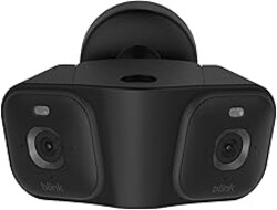 Blink Arc – Plug-in Panoramic Vision [Plus Subscription required], 180° coverage, Mini 2K+ dual-camera security, single power source – 2 cameras (Black)