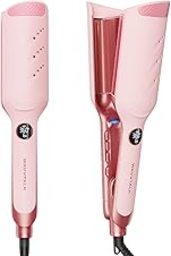 Wavytalk Power Wave Hair Crimper, Curling Iron Hair Crimper Waver, Ventilation Design for Less Damage, Ionic Reduces Frizz, Effortless-Waver, Dual Voltage Crimping Iron, Pink