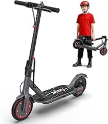 WERHY Foldable Kids Electric Scooter, 350W Motor, Max 12/16Miles Long Range, 19 MPH Max Speed, 8.5" Solid Tire, Lightweight Foldable E-Scooter with Dual Braking, Digital Display, Cruise Control
