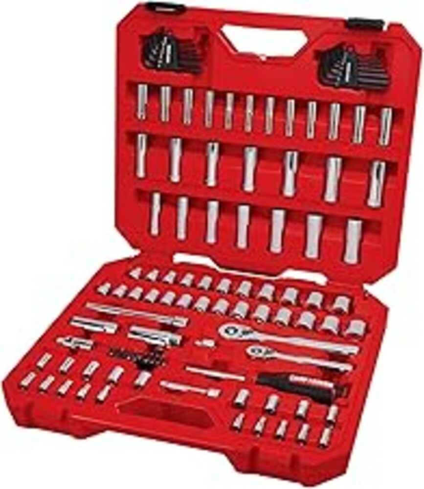 CRAFTSMAN Mechanics Tool Set 105 Pcs, Standard (SAE) and Metric with Case , 1/4 and 3/8 Inch Drive Car Tool Kit( CMMT12123)