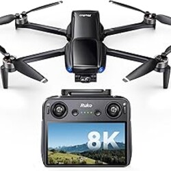 Ruko U11MINI 4K (RC3), Professional 8K Drone with 5.5" Touchcreen, Drones with camera for Adults 4K Video, 3-Axis Gimbal, 20000ft FPV Transmission, Under 249g FAA Exempt, Beginner (64-Min Flight)