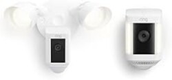 Ring Floodlight Cam Plus with Ring Spotlight Cam Plus, Battery White
