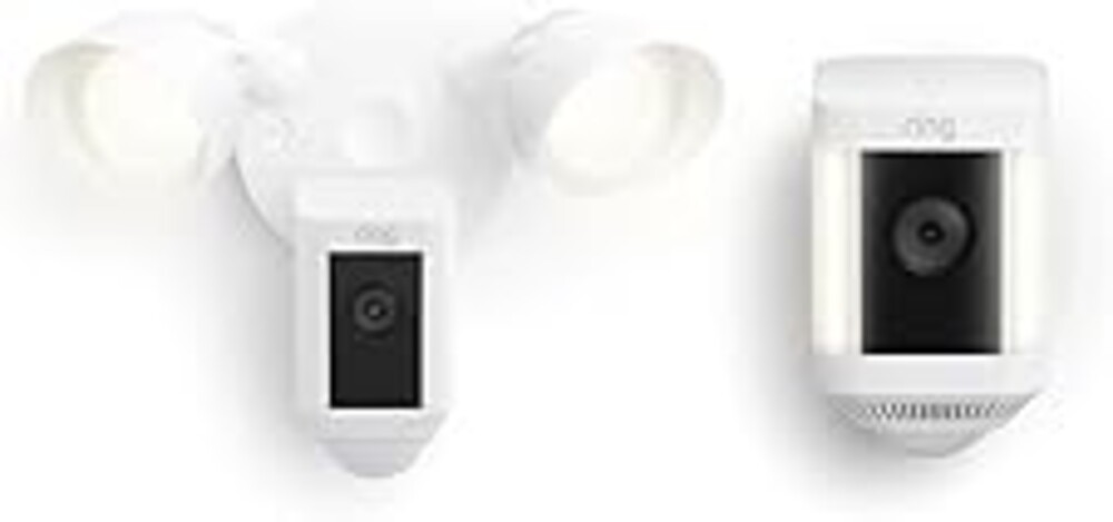 Ring Floodlight Cam Plus with Ring Spotlight Cam Plus, Battery White