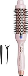 Wavytalk Updated Version Thermal Brush, 1.5 Inch Negative Ion Blowout Express Thermal Round Brush Creates Salon-Quality Blowouts, lonic Frizz Reduction Makes Hair Shinier & Smoother (Millennial Pink)