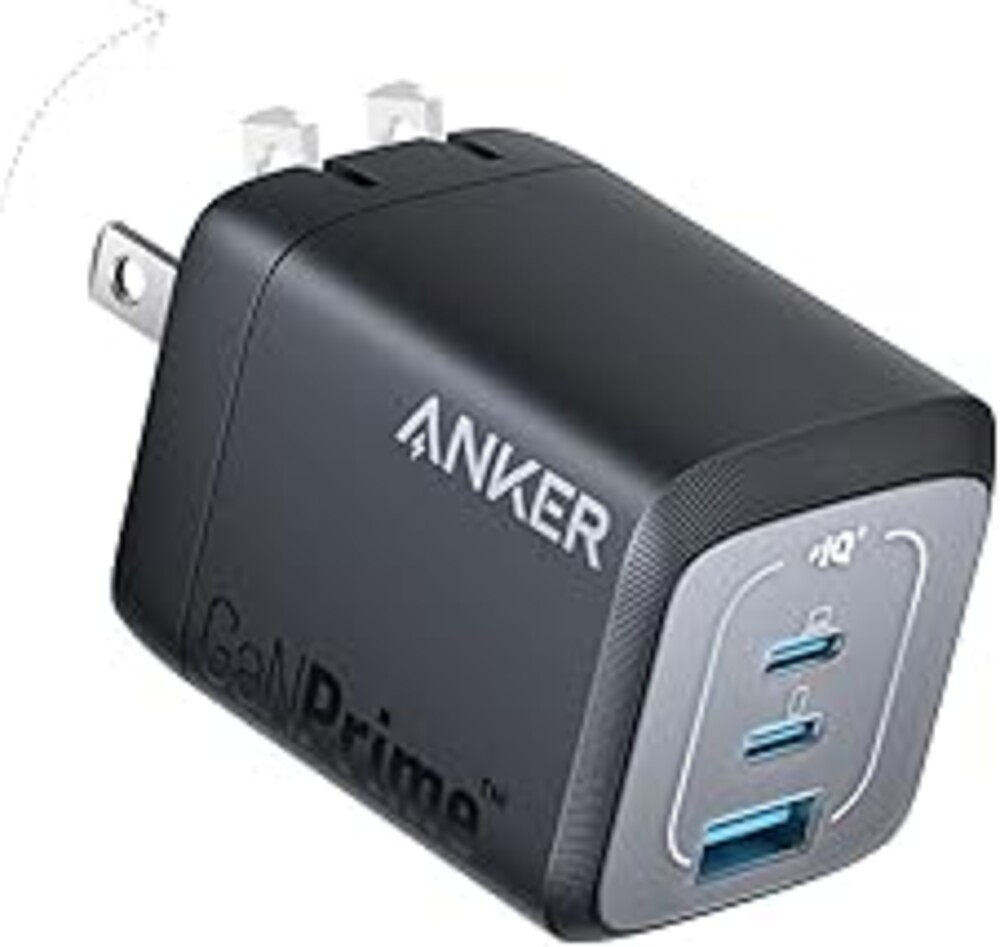 Anker Prime 67W USB C Charger, Anker GaN Wall Charger, 3-Port Compact Fast PPS Charger, For MacBook Pro/Air, Pixelbook, iPad Pro, iPhone 17/16/Pro, Galaxy S23/S22, Note20, Pixel, Apple Watch, and More