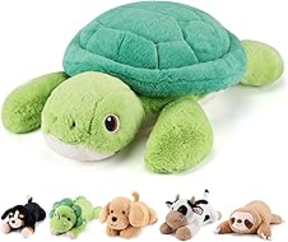 gnomantic Turtle Weighted Stuffed Animals - 28 Inch 5.0 Pounds Weighted Plushies Sea Turtle Stuffed Animal - Large Tortoise Plush Pillow - Cute Plush Toy Gifts for Kids & Adults (28" 5.0 lbs)