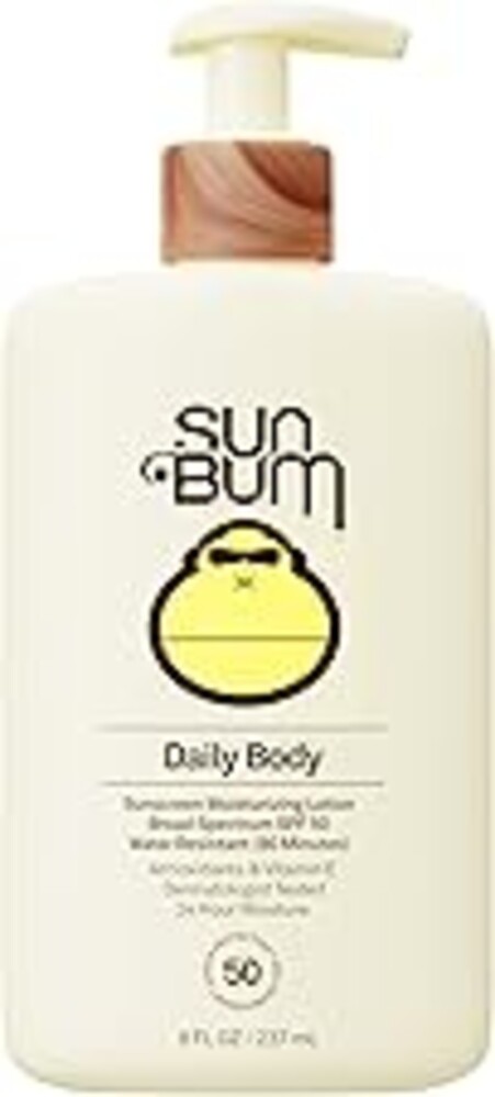 Sun Bum Daily SPF 50 Sunscreen Body Lotion - Broad Spectrum Moisturizing Sunscreen with Vitamin E - Vegan and Hawaii 104 Act Compliant (Without Octinoxate & Oxybenzone) - Dermatologist Tested - 8 oz