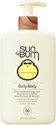 Sun Bum Daily SPF 50 Sunscreen Body Lotion - Broad Spectrum Moisturizing Sunscreen with Vitamin E - Vegan and Hawaii 104 Act Compliant (Without Octinoxate & Oxybenzone) - Dermatologist Tested - 8 oz