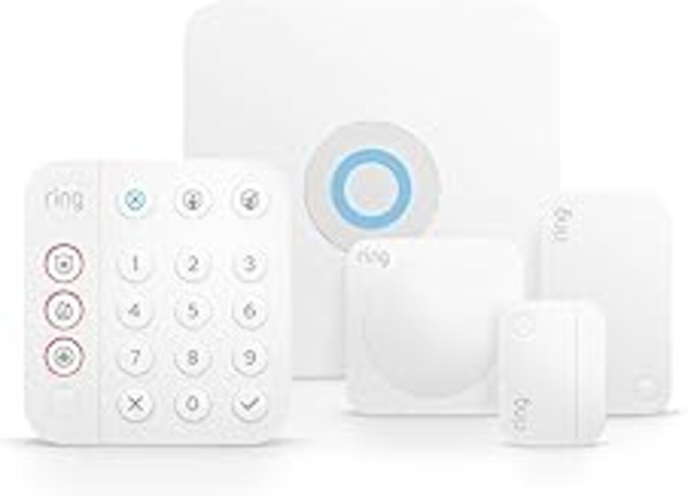 Ring Alarm 5-Piece Kit (newest model), Wireless smart home or business security system, expandable, easy setup, Mobile App Control, 24/7 Professional Monitoring, Alexa Compatible
