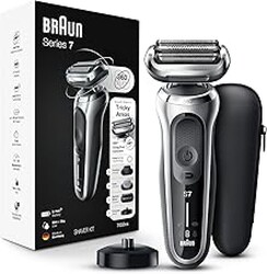 Braun Series 7 7032cs Flex Electric Razor for Men, Wet & Dry, Electric Razor, Rechargeable, Cordless Foil Shaver with Beard Trimmer and Charging Stand, Silver