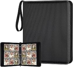 GERMUN 9 Pocket Card Binder, Premium Zip Trading Card Binder, 720 Double Sided Pocket PU Collection Binder, Collector Album, Card Folder for MTG, TCG, Sports Cards, (Black)