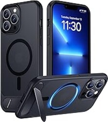 Temdan Magnetic Compatible with iPhone 13 Pro Max Case, [Built-in Invisible Kickstand][Compatible with MagSafe] [Military Grade Shockproof] Slim Translucent Matte Phone Case for iPhone 13 Pro Max 6.7"