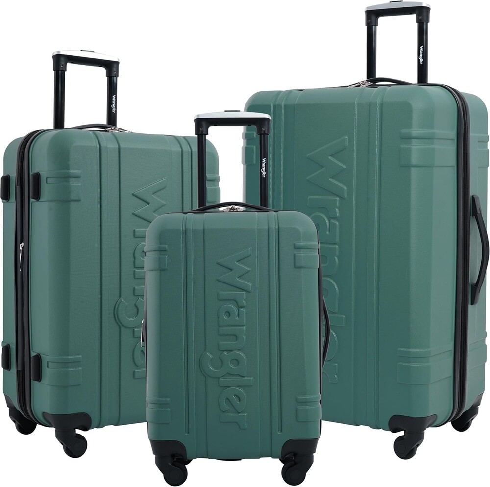 Wrangler 3 Piece Astral Travel Luggage Set, Sage Brush