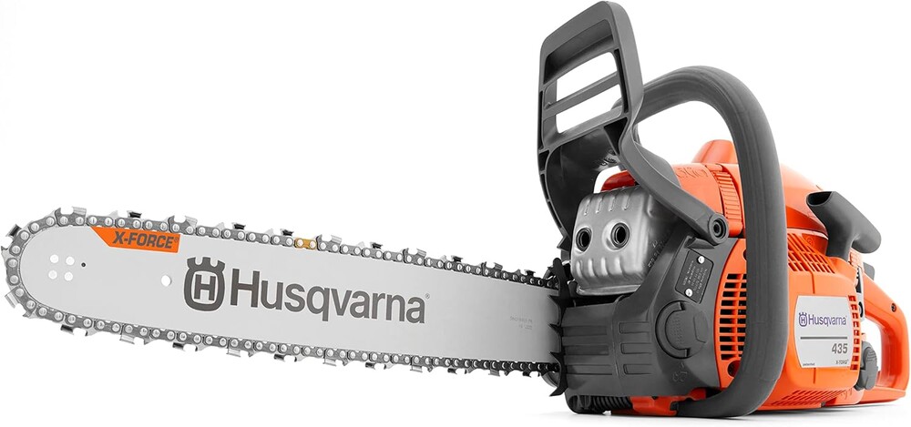 Husqvarna 435 Gas Chainsaw, 40-cc 2.2-HP, 2-Cycle X-Torq Engine, 16 Inch Chainsaw with Smart Start, For Wood Cutting and Tree Trimming, 970612116