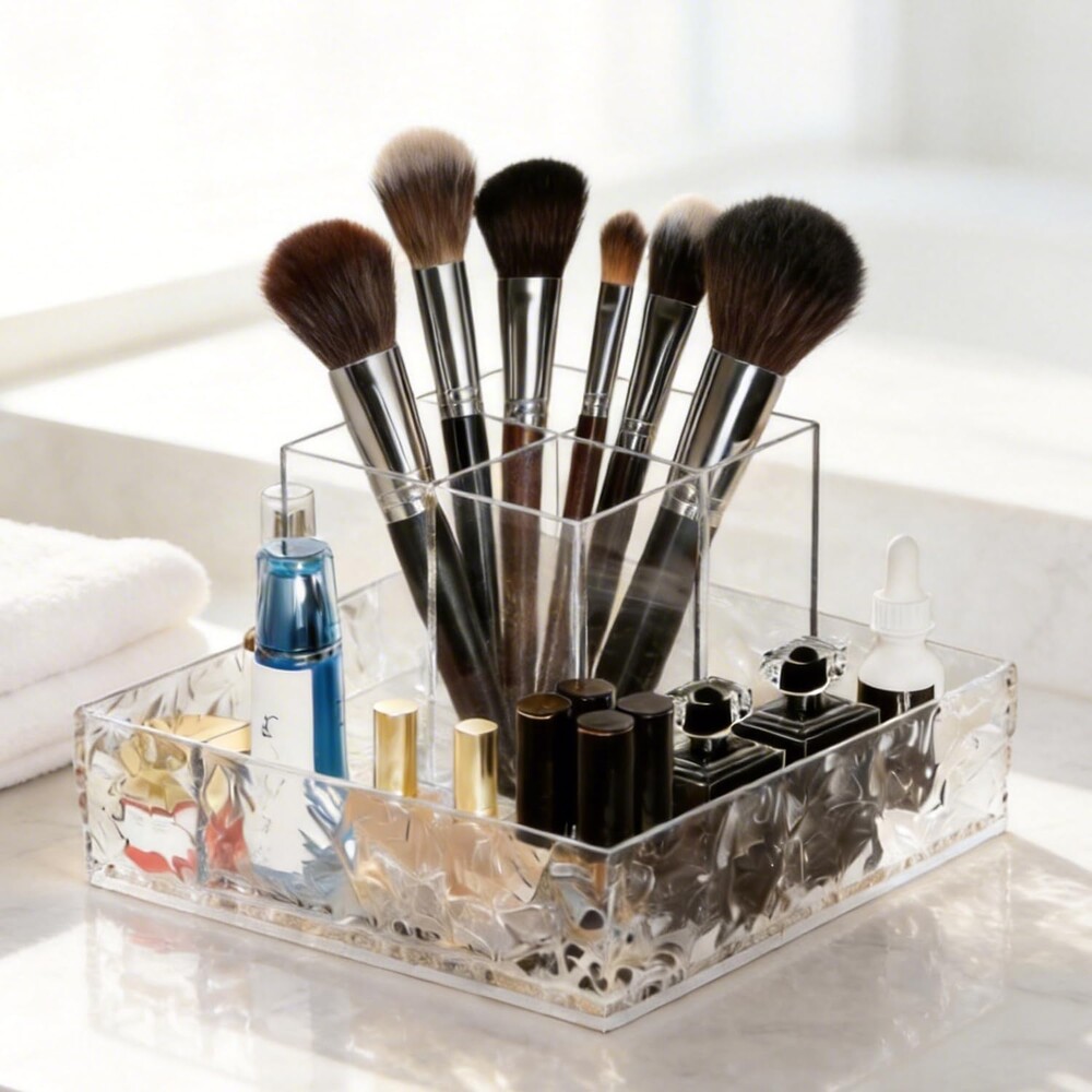 360° Rotating Makeup Organizer, Lazy Susan Countertop & Bathroom Vanity Organizer, Skincare Perfume Lipstick Organizer for Dresser, Cabinet Storage