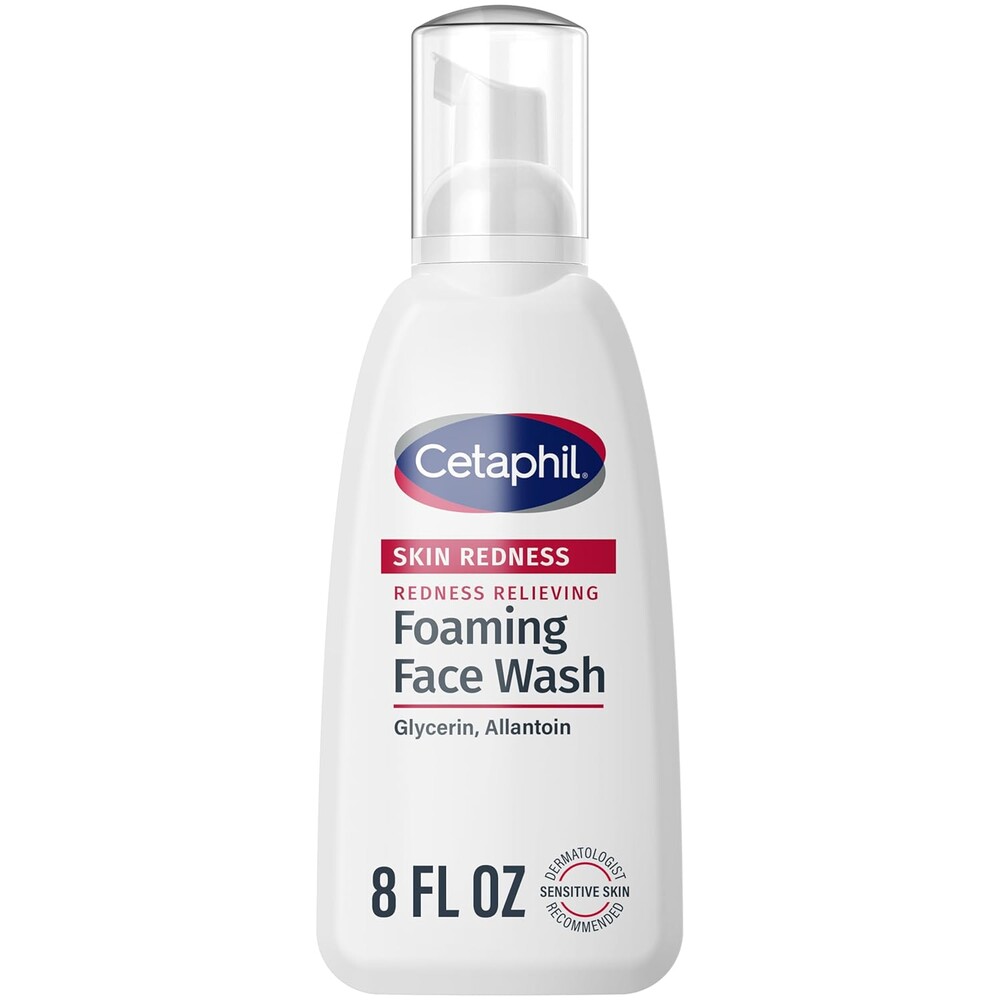 Cetaphil Redness Relieving Foaming Face Wash For Sensitive Skin, 8 Fl Oz, Gently Cleanses & Calms Sensitive Skin Without Over Drying, (Packaging May Vary)