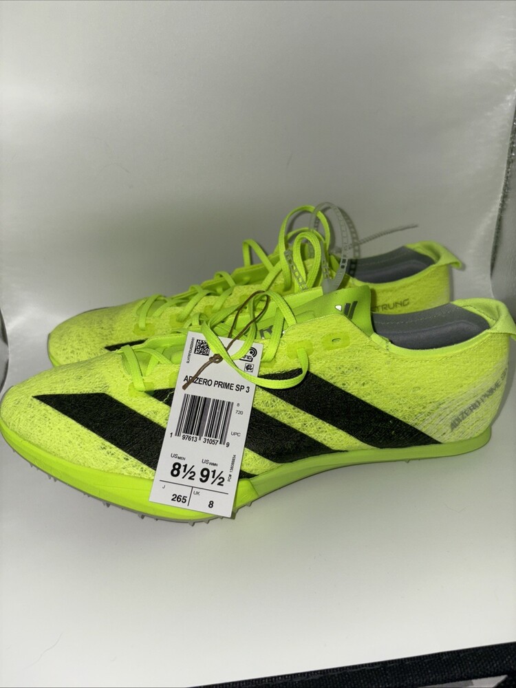Adidas Adizero Prime SP 3 Strung Lucid Lemon Black Track Spikes 8.5M/9.5W IH5800