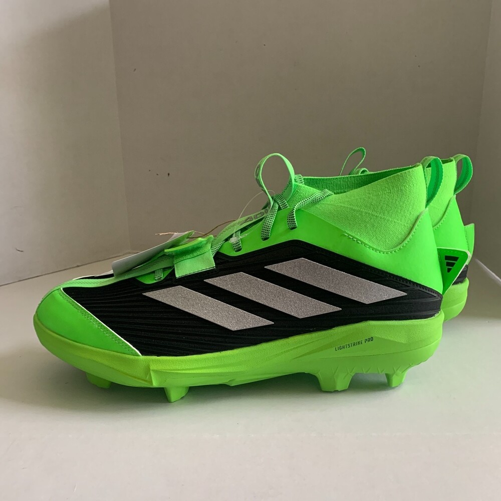 Adidas Men's Size 12.5 Adizero Edge+ TPU Baseball Cleats Solar Green IH6139 NEW