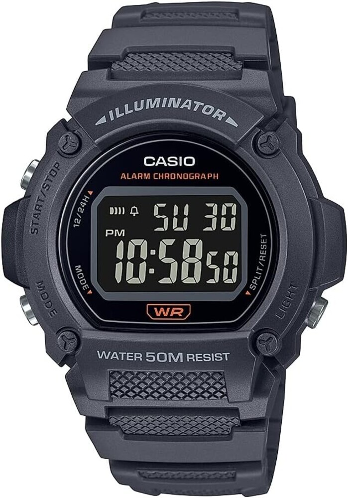 Casio W219H Series | Men’s Digital Watch | 50M WR | LED Illuminator | 100 SEC Chronograph | 1/100 SEC Stopwatch | Daily Alarm | Hourly Time Signal | Auto Calendar | 7 Year Battery