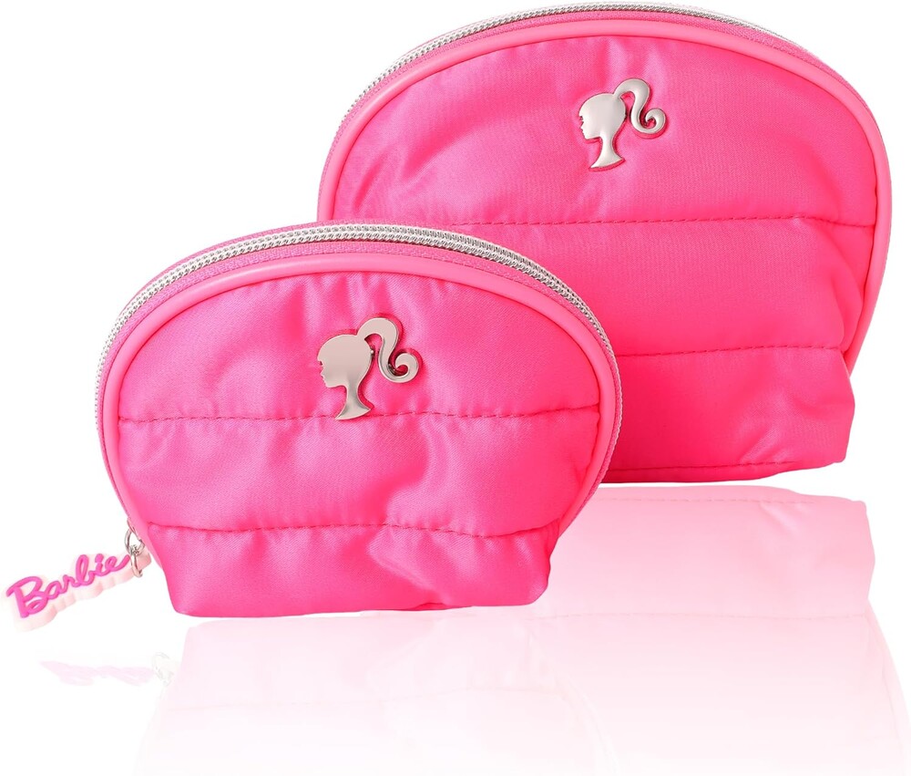 SALLY ROSE Barbie Pink Makeup Bag Set Official License, Quilted Cosmetic Travel Bags, Mother's Day Gifts