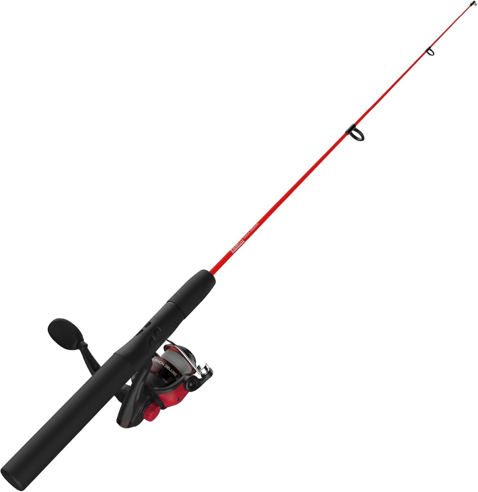 Zebco Dock Demon Spinning Reel or Spincast Reel and Fishing Rod Combo, 30-Inch Durable Fiberglass Rod, QuickSet Anti-Reverse Fishing Reel