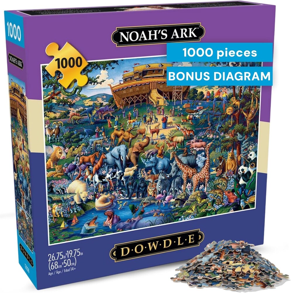 Buffalo Games - Jigsaw Puzzles 1000 Pieces - Dowdle Noah’s Ark Puzzle - Premium Giftable Foil Box with Reference Poster - Made in USA