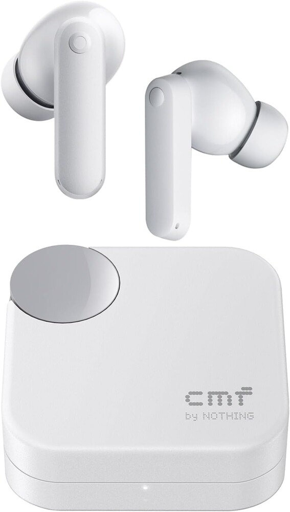 CMF Buds 2a Wireless Earbuds Active Noise Cancelling 42dB Hybrid ANC Bluetooth Headphones, 12.4mm Dynamic Driver for Big Bass, 4 Mic Clear Call, Sport Ear Buds for iPhone, Android, Light Grey