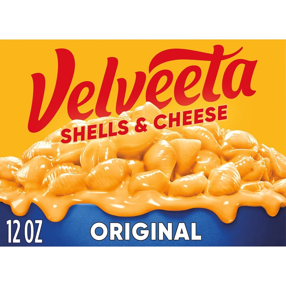 Velveeta Shells and Cheese Mac, 1 Box, for Easy Dinner or Dinner Sides, Original Flavor, Made with Real Cheese, 12 oz
