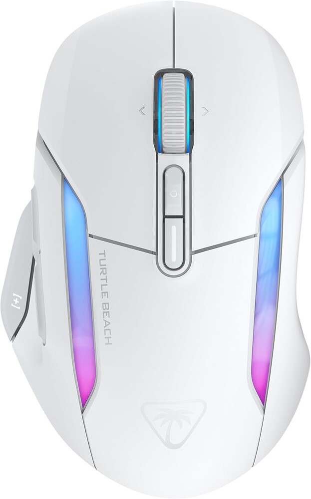Turtle Beach Kone II Air Wireless RGB Gaming Mouse, 350-Hr Rechargeable Battery, 26000 DPI Optical Sensor, 100M Click Optical Switches, 21 Customizable Inputs, Ergonomic, 4D Scroll Wheel– Arctic White