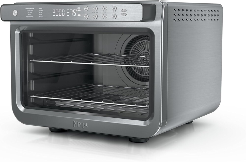 Ninja Air Fryer & Toaster Oven Combo | 10-in-1 Prestige Smart XL Countertop Oven | Bake up to 20 Cookies, Fit up to a 12lb Turkey | Pizza, Toast, Bake, Dehydrate | 1800 Watt | Stainless Steel | DT501​