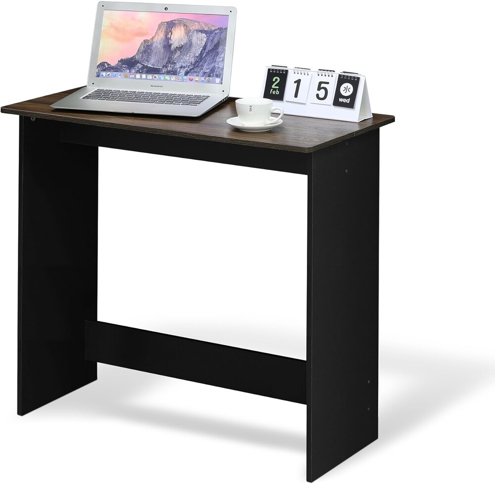 FURINNO Simplistic Study Table, Columbia Walnut