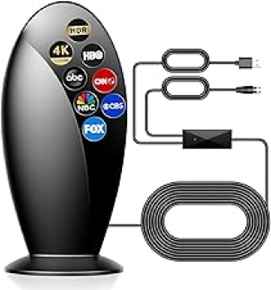 Digital TV Antenna Indoor,【1200+ Miles Super Long Range】【Smart Chip for Local HD Channels】-with Amplifier Signal Booster,Supports 4K 1080p for Smart & Older TVs,18ft Coax Cable