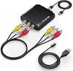 WENTER RCA to HDMI Converter, 1080P AV to HDMI Converter, Mini Composite CVBS Audio Video Adapter Supports PAL/NTSC for VCR/VHS/Xbox/PS3/STB/N64/Wii/TV/PC/Blue-Ray DVD Players