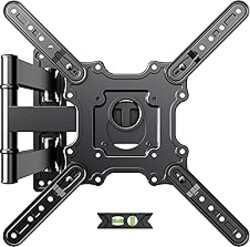 USX Mount TV Wall Mount for Most 26-60 Inch TVs up to 77 lbs, Full Motion Wall Mount TV Bracket with Swivel Tilt Single Stud Design for Corner, Max VESA 400x400mm fit Most 32 40 42 43 50 55 60 TVs