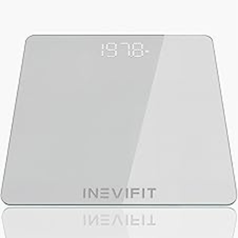 INEVIFIT Bathroom Scale, Highly Accurate Digital Bathroom Body Scale, Measures Weight up to 400 lbs. Includes Batteries