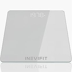 INEVIFIT Bathroom Scale, Highly Accurate Digital Bathroom Body Scale, Measures Weight up to 400 lbs. Includes Batteries