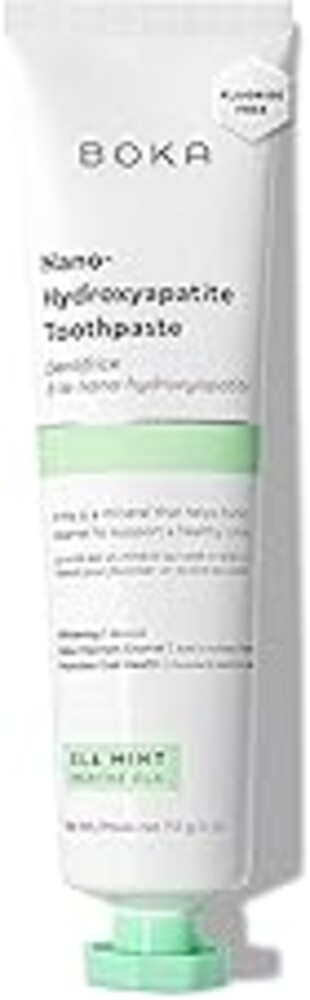 Boka Fluoride Free Toothpaste, Nano Hydroxyapatite Toothpaste, Appropriate for Sensitive Teeth - for Adult Oral Care - Ela Mint Flavor, 4 Fl Oz 1Pk US Manufactured
