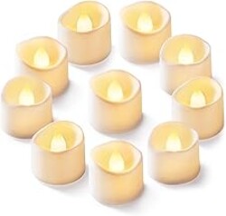 Homemory 24Pcs Flickering Flameless Candle Battery Operated, 200+Hours Fake Electric LED Tea Lights for Votive, Centerpiece Table Decorations, Wedding, Aniversary, Halloween, Christmas