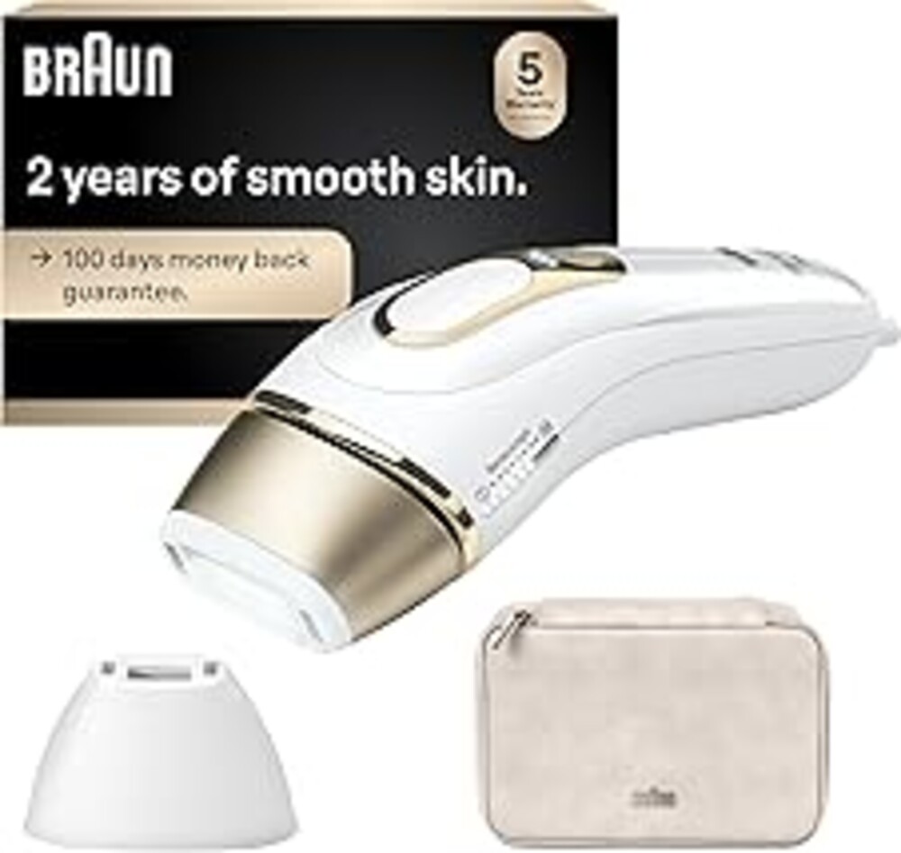 Braun IPL, Silk·Expert Pro 5, IPL Hair Removal for Women and Men, Permanent Laser Hair Reduction At-Home, 2 Heads, Pouch, IPL5137