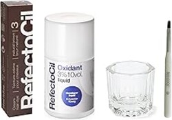 RefectoCil Hair Tinting Kit Includes Cream Hair Dye + Liquid Oxidant 3% + Mixing Brush & Mixing Dish