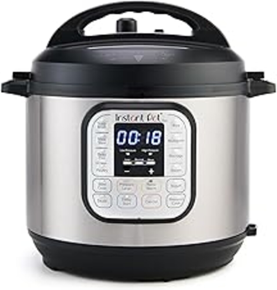 Instant Pot Duo 7-in-1 Electric Pressure Cooker, Slow Cooker, Rice Cooker, Steamer, Sauté, Yogurt Maker, Warmer & Sterilizer, Includes App with Over 800 Recipes, Stainless Steel, 8 Quart