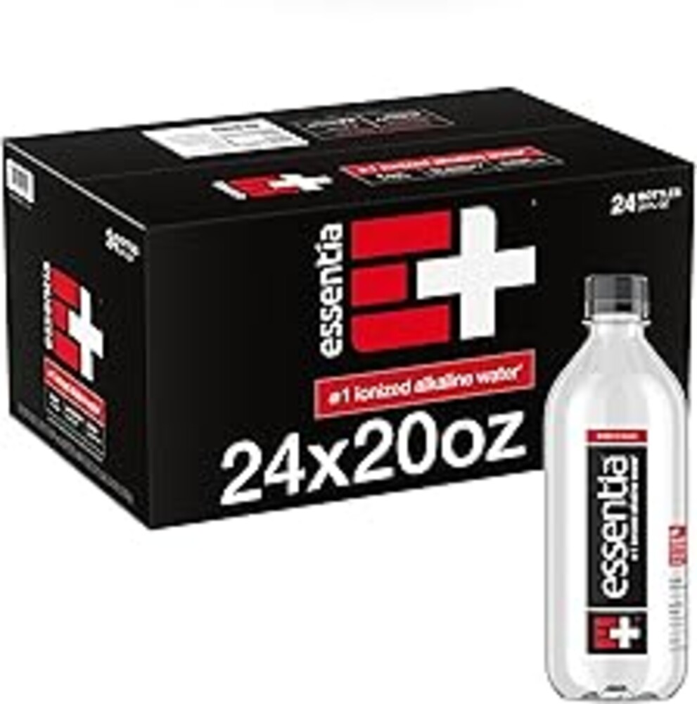 Essentia Water LLC, Ionized Alkaline Bottled Water; 99.9% Pure, Infused with Electrolytes, 9.5 pH or Higher a Clean, Smooth Taste, 20 Fl Oz (Pack of 24)