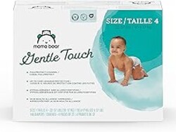 Amazon Brand - Mama Bear Gentle Touch Baby Diapers, Fragrance-Free, Size 4, 148 Count (4 packs of 37), with Skin Protection and Leak Protection