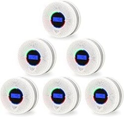 Kesymo Upgraded Smoke and Carbon Monoxide Detector 10-Year Lifespan, Dual Sensor Smoke Alarm & Carbon Monoxide Detector (6 Pack)