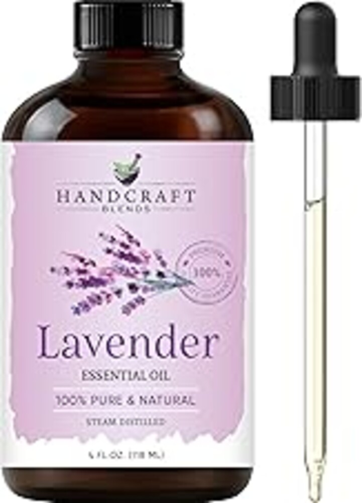 Handcraft Blends Lavender Essential Oil – Huge 4 Fl Oz – 100% Pure and Natural – Premium Grade Essential Oil for Diffuser and Aromatherapy, Skin, Massage, Candle and Soap Making Fragrance