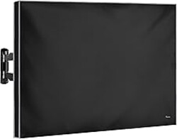 Garnetics Outdoor TV Cover 65 Inch – Waterproof, Weatherproof TV Enclosures with Smart Shield Screen Protectors, Ideal for Outdoor Use, Moving, and Storage - Black