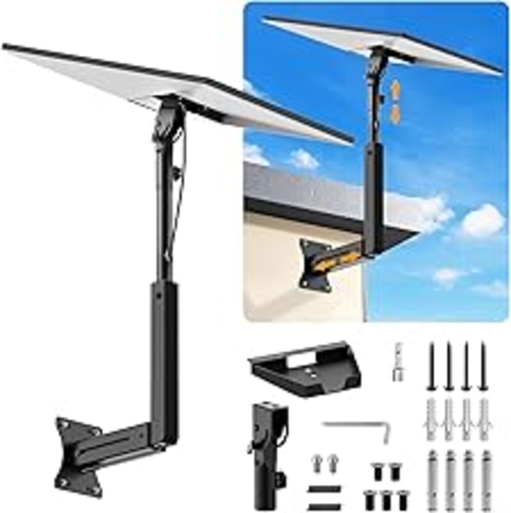 Bloazzup Starlink Mount, Adjustable Starlink Wall Mount Gen 3 with Telescoping Support Arm, Rustproof, Weatherproof for Concrete/Wood Walls, Easy Installation for Starlink Standard 4/4X/Gen 3