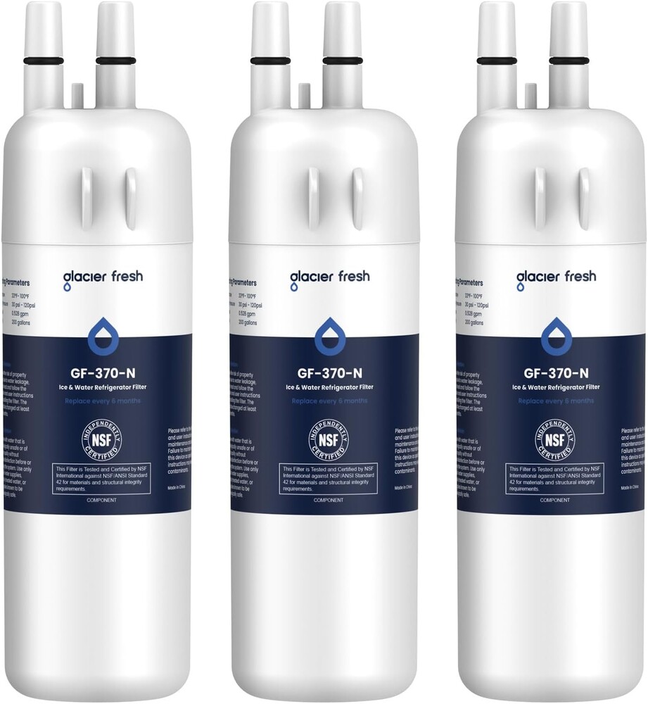 GLACIER FRESH EDR1RXD1 Refrigerator Water Filter Compatible with W10295370A, EDR1RXD1, WHR1RXD1, KAD1RXD1, Filter 1, W10295370, P4RFWB, P8RFWB2L, 46-9930, 46-9081 Refrigerator Water Filter,3 Pack