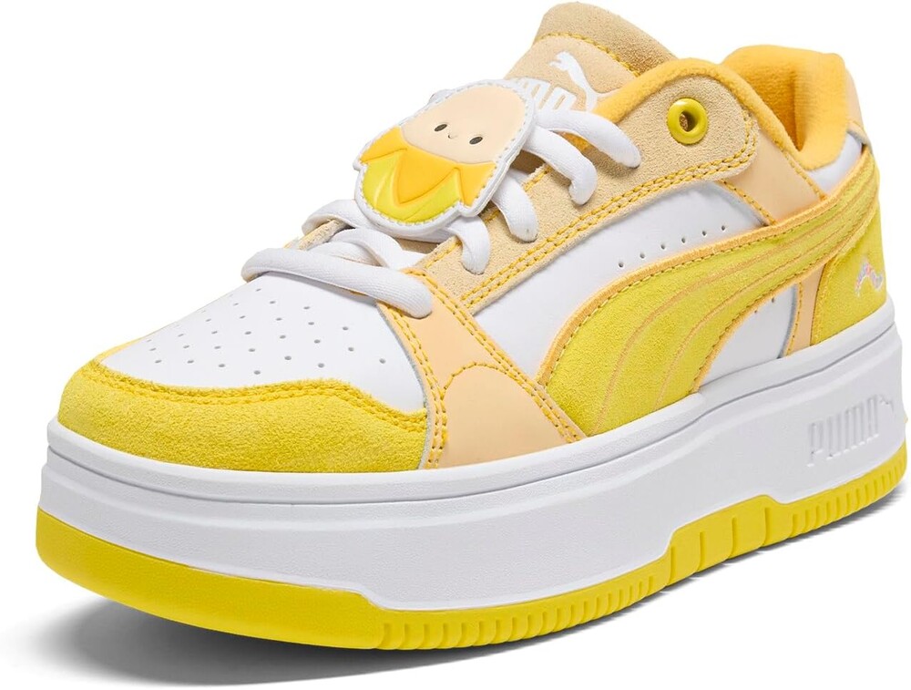 PUMA Kids Girls Rebound Femme Junie Platform Sneakers Shoes Casual - Yellow